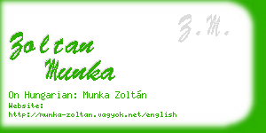 zoltan munka business card
